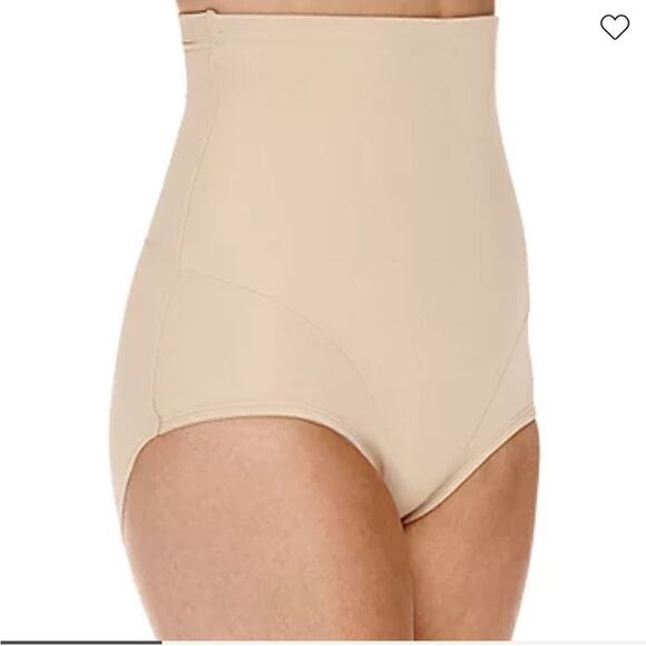 Ambrielle Wonderful Edge Back Magic High-Waist Control Briefs Warm Beige Size L - Picture 1 of 12